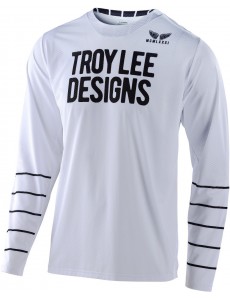 CAMISOLA TROY LEE DESIGNS 2021 GP AIR PINSTRIPE - BRANCO / PRETO